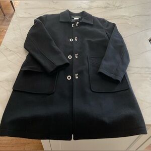 Harve’ benard by benard holtzman black 100 % Wool Pea Coat Sz 8